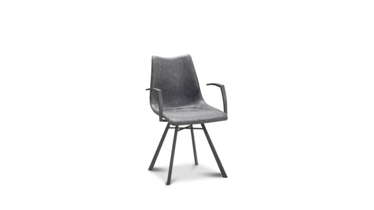 Fauteuil MAIORCA - Fauteuil design au style industriel, chaise confortable de qualité pour votre salle à manger.