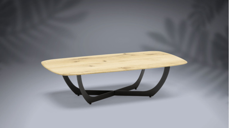 Table basse MORK | Parfait accord du chêne massif et du fer