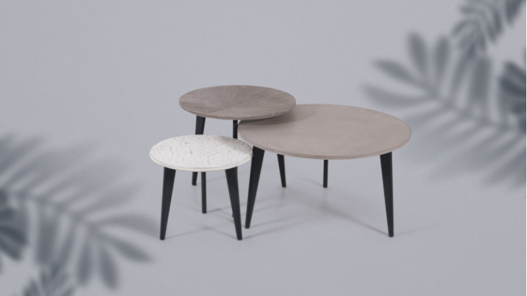 Table basse SATURNE | Ensemble de trois tables gigognes