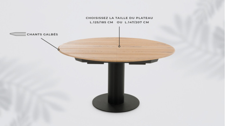 Table de repas extensible ORBY | Table ronde en bois design