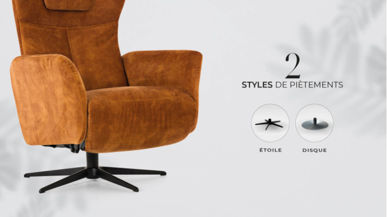 Fauteuil relaxation manuelle OSLO | Optez pour la relaxation design