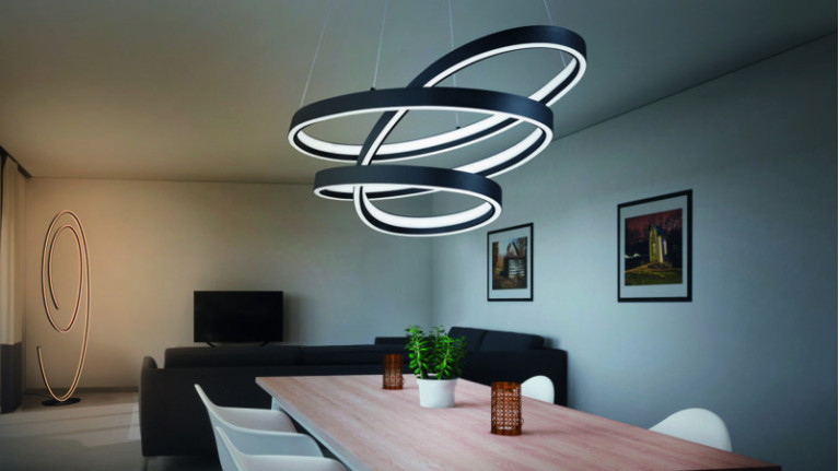 Suspension CIOLA I Design impressionnant. Existe en noir, blanc, gris