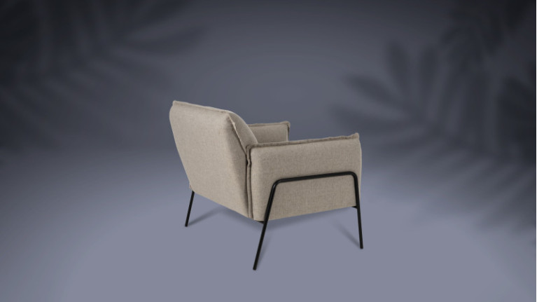 Fauteuil tissu GRACE | Siège cosy beige ou gris