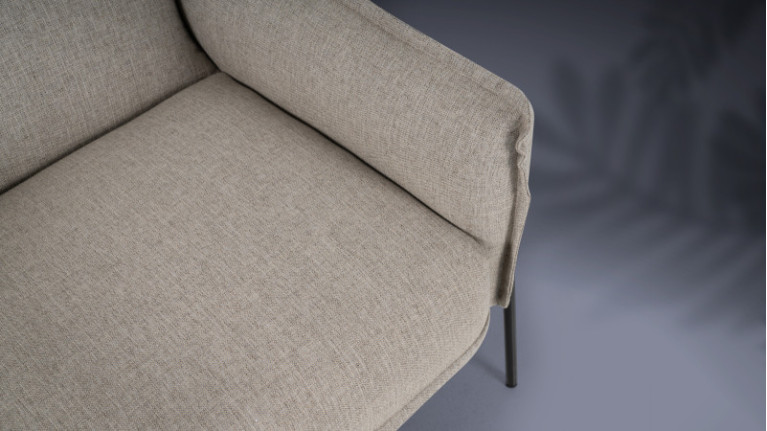 Fauteuil tissu GRACE | Siège cosy beige ou gris