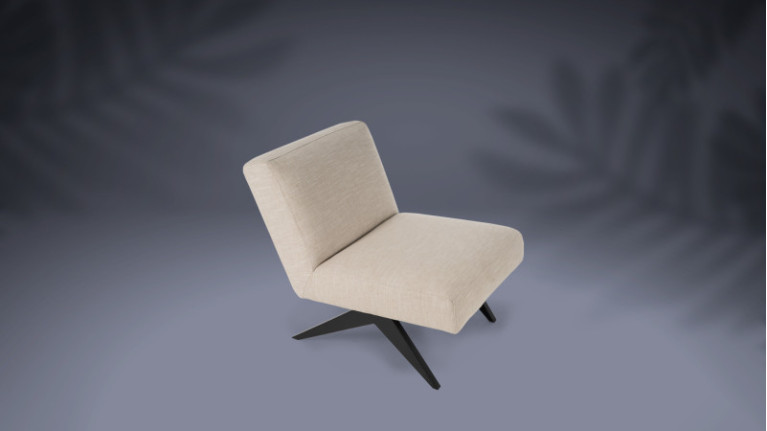 Fauteuil en lin beige IMKA