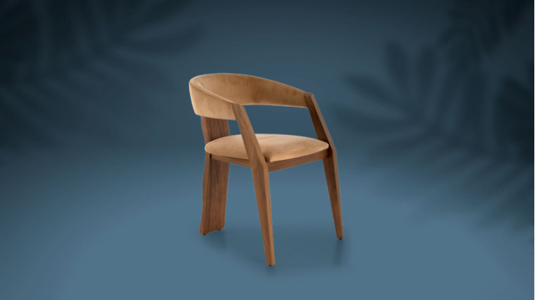 Fauteuil MIELLAT I Dos sculpté, finition chêne ou noyer