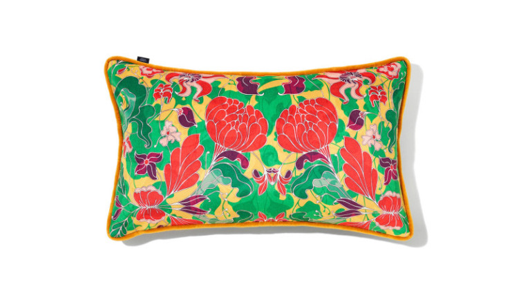 Coussin velours AU JARDIN I Création Amélie Choquet. 3 univers colorés