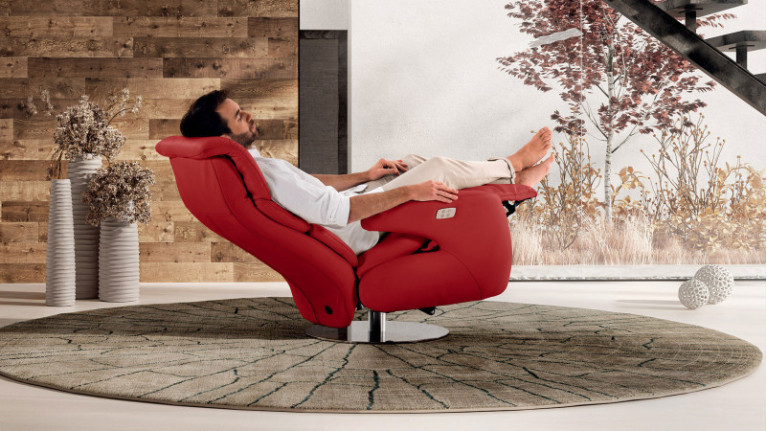 Fauteuil relaxation têtière manuelle ajustable EDEN | Version relax