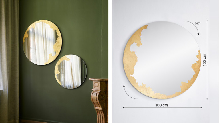 Miroir ORNATO I Avec des feuilles d'or