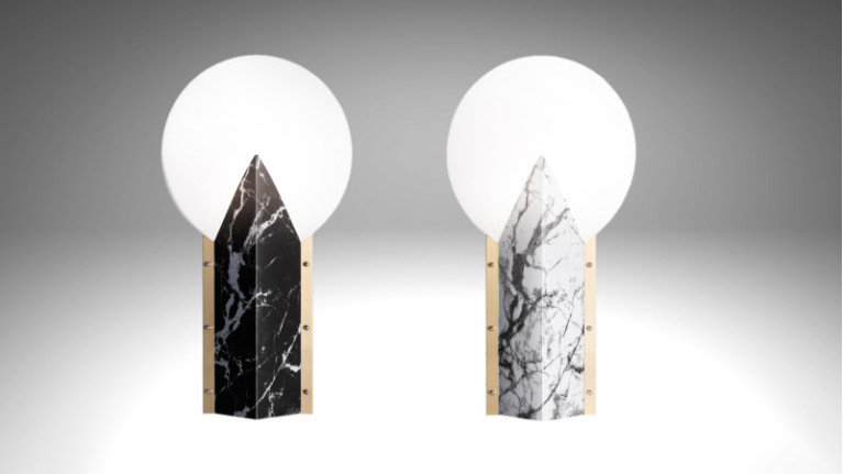 Lampe MOON I Edition spéciale 25e anniversaire avec décor marbré