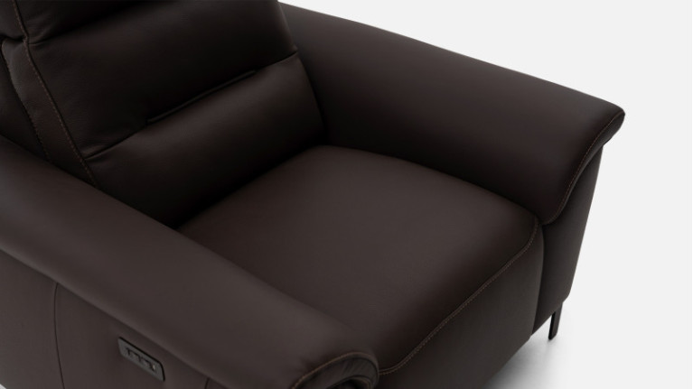 Fauteuil relaxation électrique cuir ALBATROS | Confort moelleux