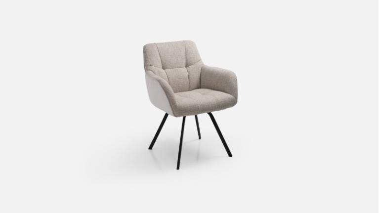 Fauteuil pivotant tissu LITCHI | Design et confort à la scandinave