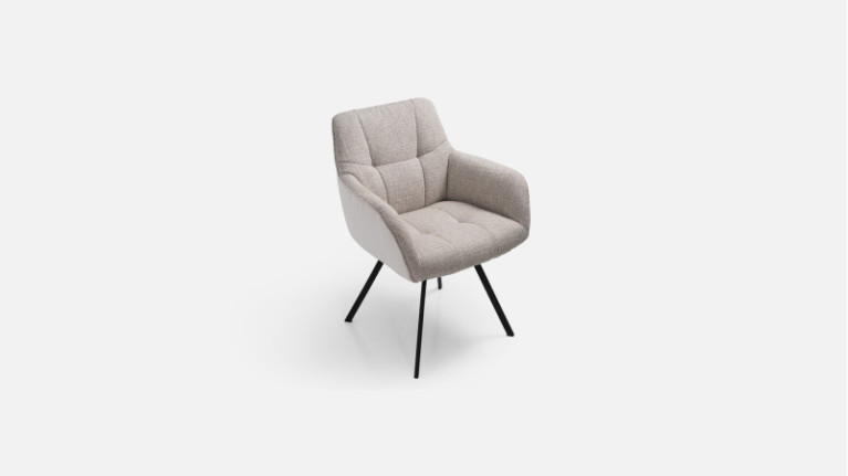 Fauteuil pivotant tissu LITCHI | Design et confort à la scandinave