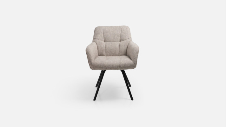 Fauteuil pivotant tissu LITCHI | Design et confort à la scandinave