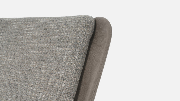 Fauteuil pivotant tissu tweed LIVY | Design scandinave