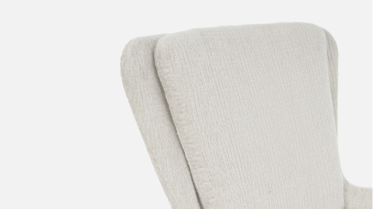 Fauteuil pivotant tissu LIVY | Design scandinave et confort parfait