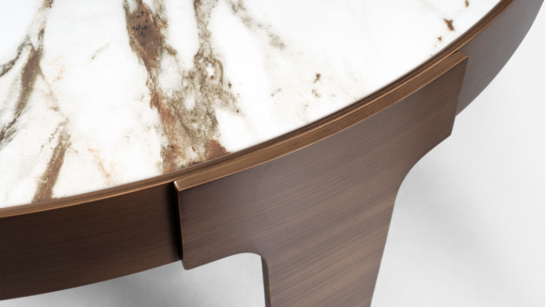 Table basse JAZZY | Effet marbre blanc