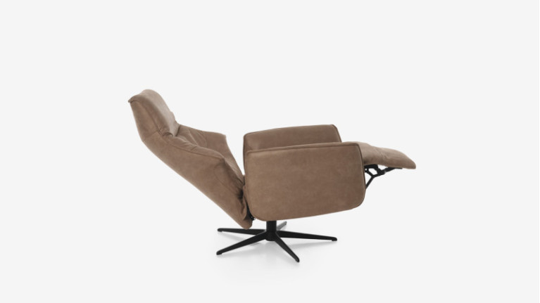 Fauteuil relaxation manuelle brun HERCULE