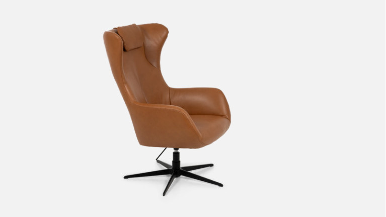 Fauteuil pivotant cuir DEXTER