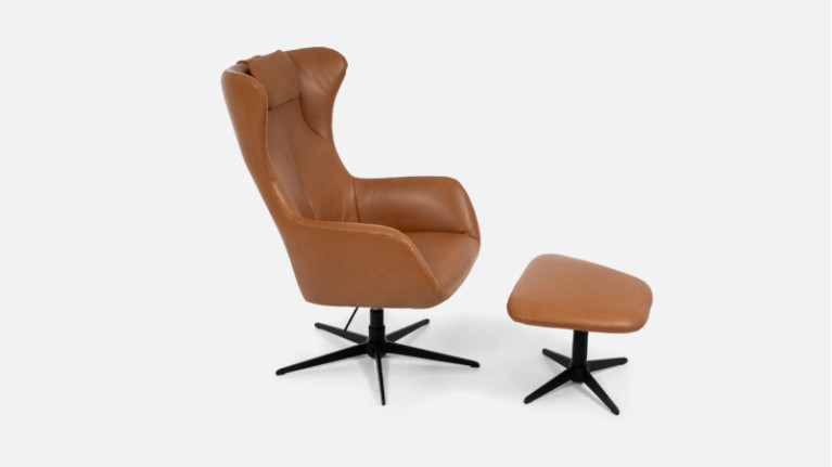 Fauteuil pivotant cuir DEXTER