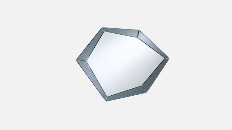 Miroir POLYGON GREY | Un miroir facetté pour un éclat infini