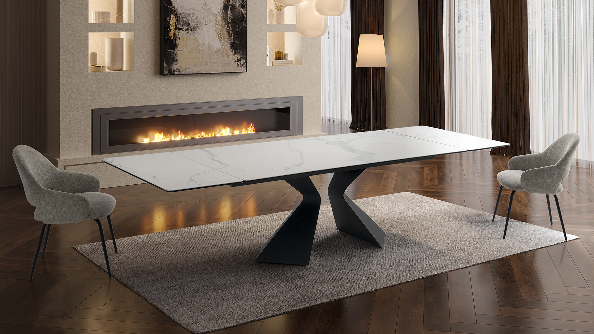 Table de repas extensible TESSA