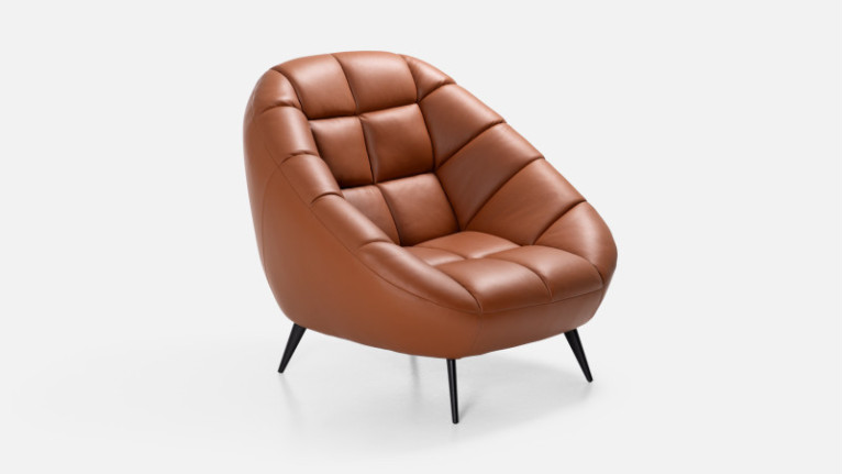 Fauteuil en cuir DIAMANT | Pour un intérieur raffiné