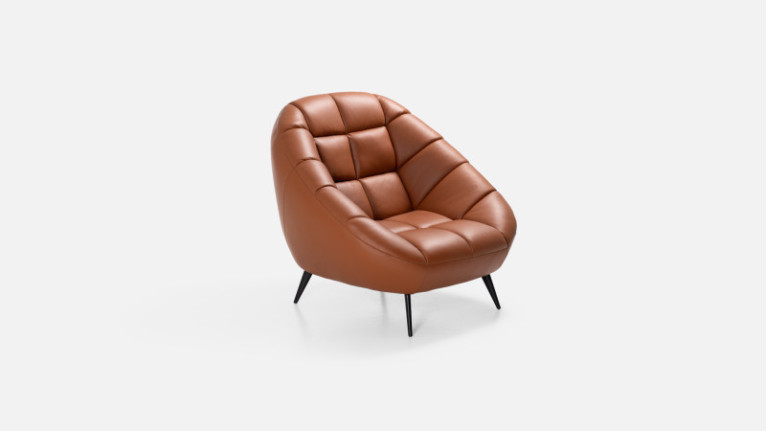 Fauteuil en cuir DIAMANT | Pour un intérieur raffiné