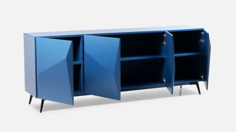 Buffet 4 portes laque mat ORIGAMI | Design minimaliste