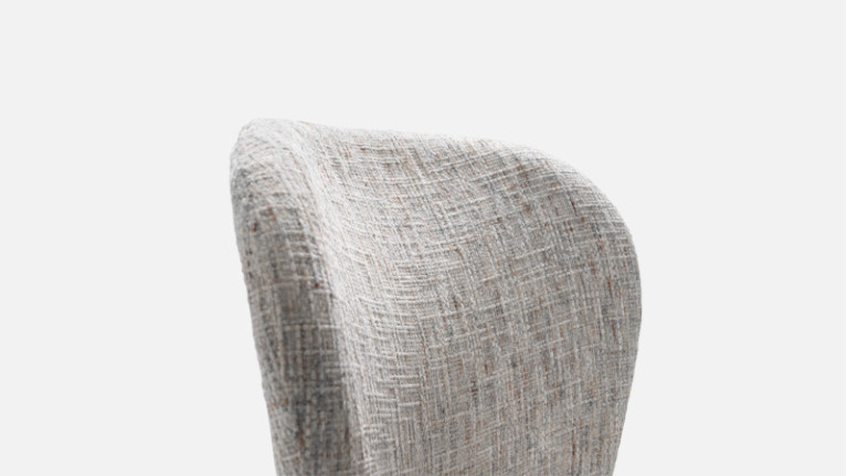 Chaise en tissu tweed gris SHELL | Personnalisez la vôtre