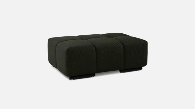 Pouf tissu gris TEMPLE