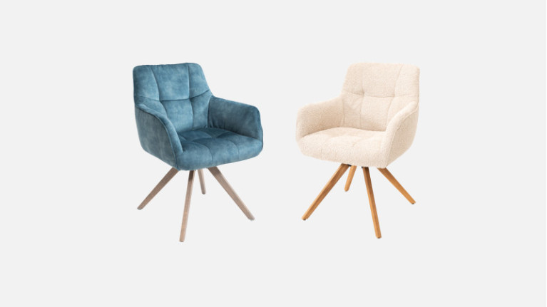 Fauteuil pivotant tissu LITCHI | Design et confort à la scandinave