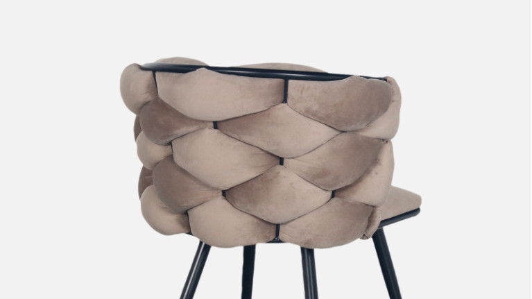 Chaise ROCK | Tissu chenille beige