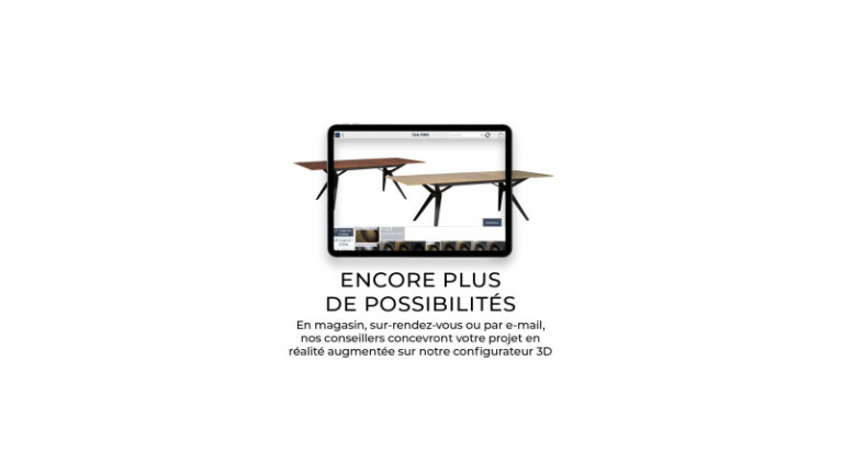 Table de repas extensible céramique EQUINOXE | 100% personnalisable