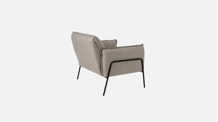 Fauteuil tissu GRACE | Siège cosy beige ou gris