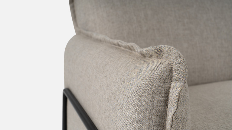 Fauteuil tissu GRACE | Siège cosy beige ou gris