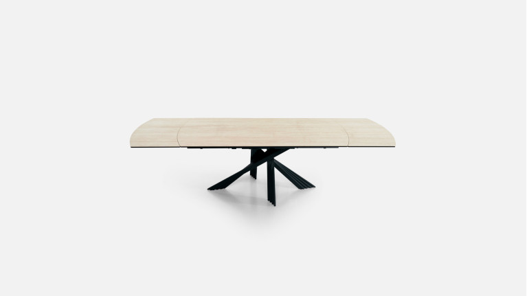 Table de repas extensible céramique travertin ROSA | Design raffiné