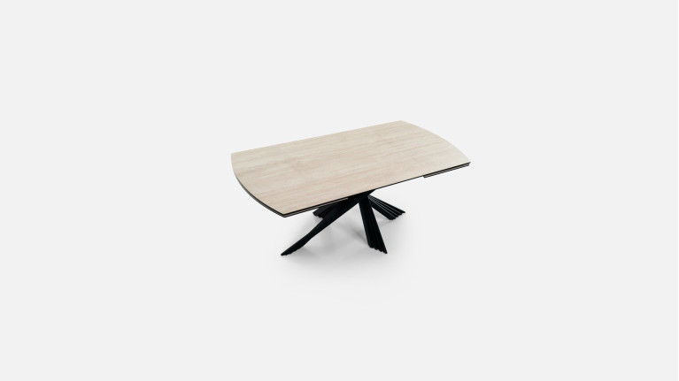 Table de repas extensible céramique travertin ROSA | Design raffiné