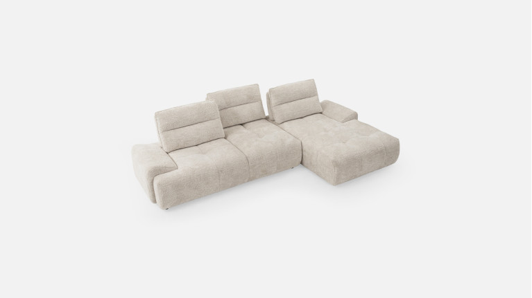 Canapé d'angle chaise longue tissu ANITA | Élégance et confort