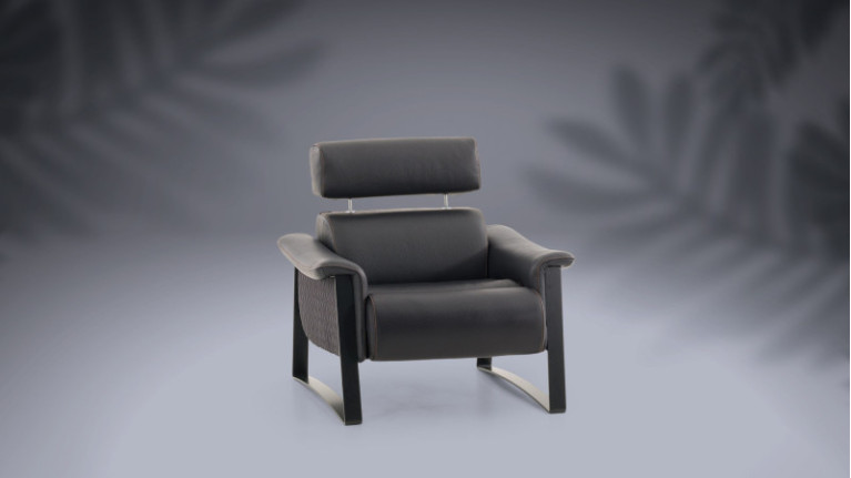 Fauteuil FALCON | L'élégance du cuir associé au tissu.