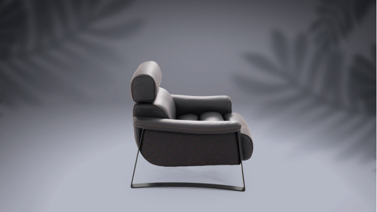 Fauteuil FALCON | L'élégance du cuir associé au tissu.