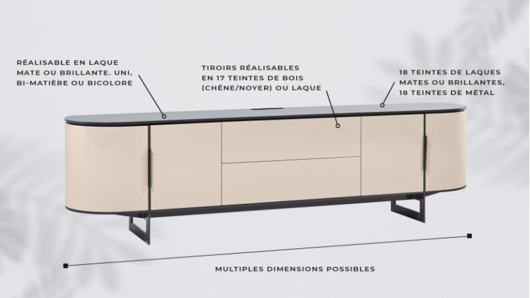 Meuble TV CIRCUS | Un design contemporain, tout en rondeur