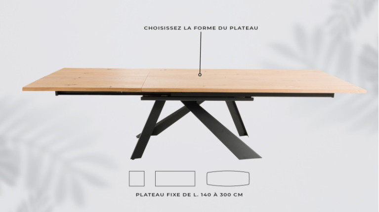 Table de repas extensible METAL | Créez une ambiance chaleureuse