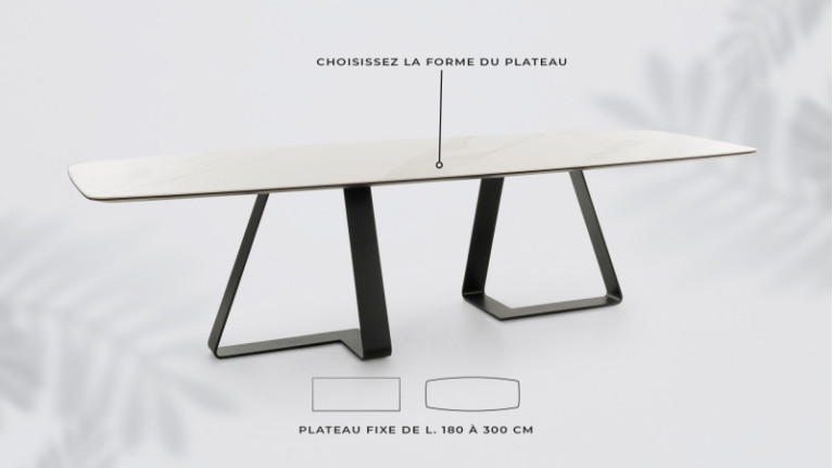 Table de repas ovale DOUBLE| Personnalisez votre table selon vos envies