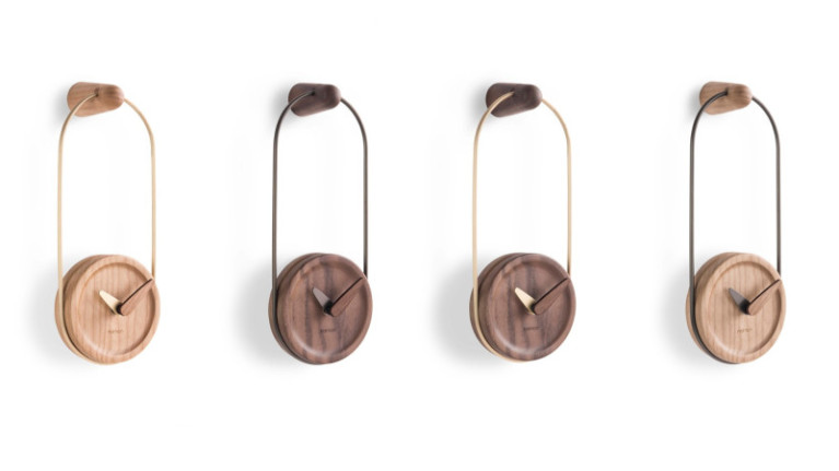 Horloge murale ESLABON | Cadran en bois massif ou marbre.