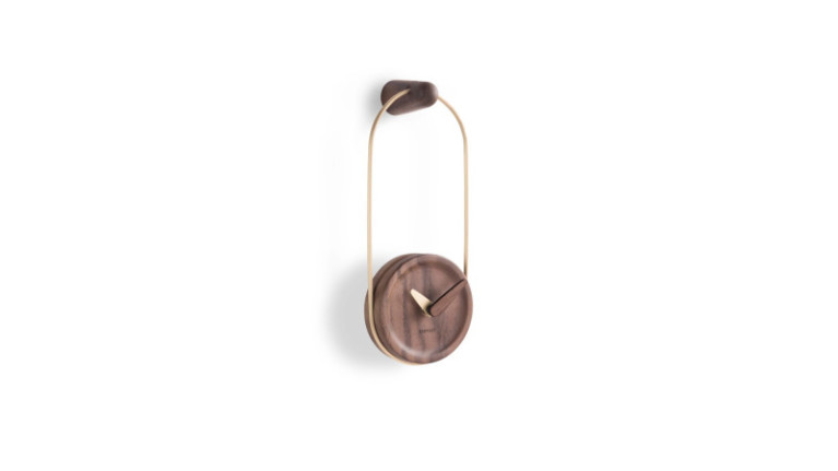 Horloge murale ESLABON | Cadran en bois massif ou marbre.