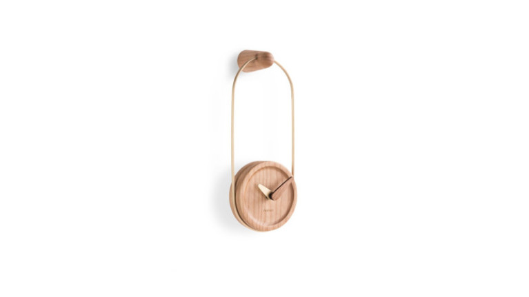 Horloge murale ESLABON | Cadran en bois massif ou marbre.