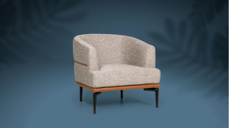 Fauteuil BONNIE| Réalisable en tissu, cuir et microfibre