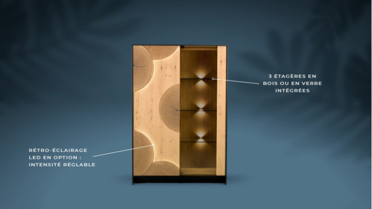 Vitrine 2 portes EQUINOXE | ODE À LA NATURE ET À LA LUMIÈRE