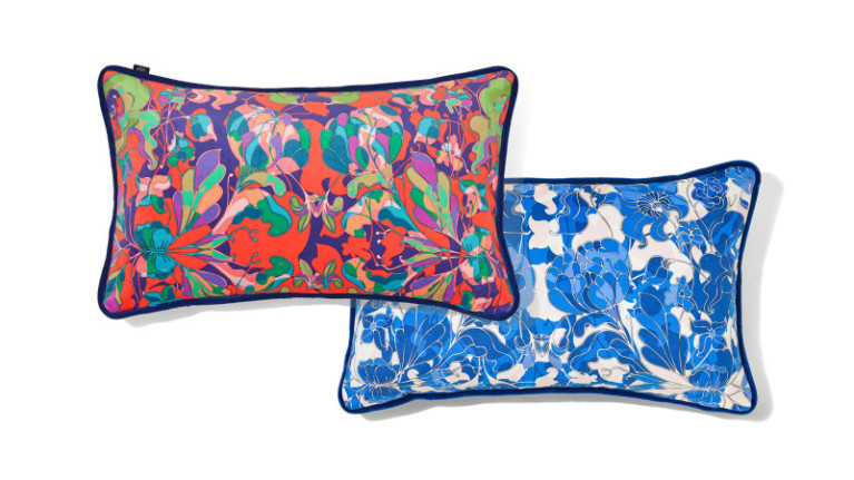 Coussin velours AU JARDIN I Création Amélie Choquet. 3 univers colorés